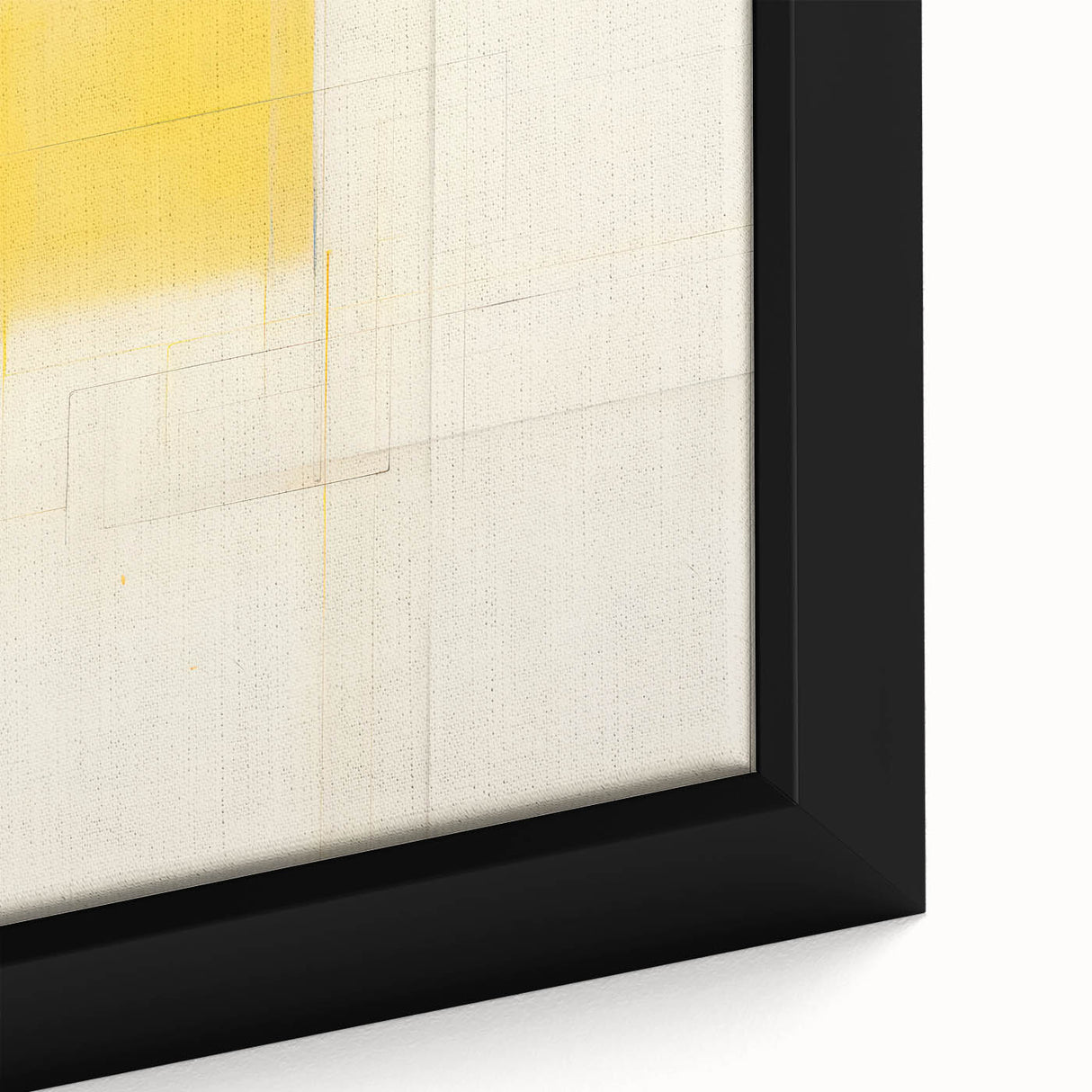 Minimalist Yellow Electric Canvas Art: Abstract Geometric Wall Print