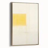 Minimalist Yellow Electric Canvas Art: Abstract Geometric Wall Print