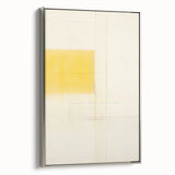 Minimalist Yellow Electric Canvas Art: Abstract Geometric Wall Print