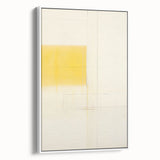 Minimalist Yellow Electric Canvas Art: Abstract Geometric Wall Print