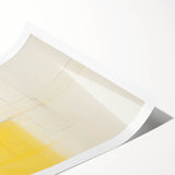 Minimalist Yellow Electric Canvas Art: Abstract Geometric Wall Print