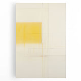 Minimalist Yellow Electric Canvas Art: Abstract Geometric Wall Print