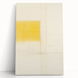 Minimalist Yellow Electric Canvas Art: Abstract Geometric Wall Print