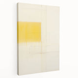 Minimalist Yellow Electric Canvas Art: Abstract Geometric Wall Print