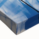 Abstract Electric Blue Figure Art: Dynamic Modern Canvas Wall Print