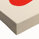 Bold Electric Red Portrait Art: Abstract Modern Face Canvas Wall Print