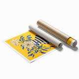 Vibrant Floral Electric Art: Modern Striped Vase Canvas Wall Print