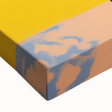 Vibrant Floral Electric Art: Modern Striped Vase Canvas Wall Print