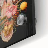 Elegant Butterfly Electric Art: Floral Botanical Canvas Wall Print