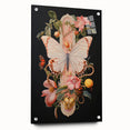 Elegant Butterfly Electric Art: Floral Botanical Canvas Wall Print