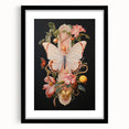Elegant Butterfly Electric Art: Floral Botanical Canvas Wall Print