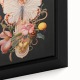 Elegant Butterfly Electric Art: Floral Botanical Canvas Wall Print