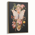 Elegant Butterfly Electric Art: Floral Botanical Canvas Wall Print