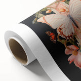 Elegant Butterfly Electric Art: Floral Botanical Canvas Wall Print