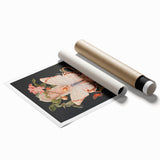 Elegant Butterfly Electric Art: Floral Botanical Canvas Wall Print