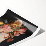 Elegant Butterfly Electric Art: Floral Botanical Canvas Wall Print