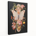 Elegant Butterfly Electric Art: Floral Botanical Canvas Wall Print