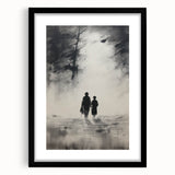 Electric Wall Art - Abstract Monochrome Walk Through Foggy Landscape