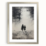 Electric Wall Art - Abstract Monochrome Walk Through Foggy Landscape