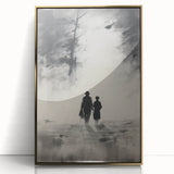 Electric Wall Art - Abstract Monochrome Walk Through Foggy Landscape
