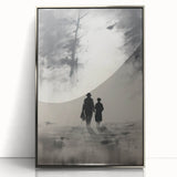 Electric Wall Art - Abstract Monochrome Walk Through Foggy Landscape