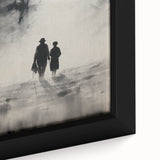 Electric Wall Art - Abstract Monochrome Walk Through Foggy Landscape