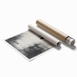 Electric Wall Art - Abstract Monochrome Walk Through Foggy Landscape