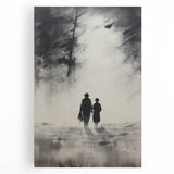 Electric Wall Art - Abstract Monochrome Walk Through Foggy Landscape