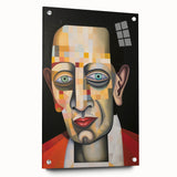 Abstract Electric Art Canvas - Vibrant Geometric Portrait in Modern Style