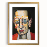 Abstract Electric Art Canvas - Vibrant Geometric Portrait in Modern Style