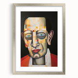 Abstract Electric Art Canvas - Vibrant Geometric Portrait in Modern Style