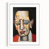 Abstract Electric Art Canvas - Vibrant Geometric Portrait in Modern Style