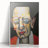 Abstract Electric Art Canvas - Vibrant Geometric Portrait in Modern Style