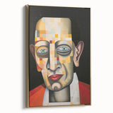 Abstract Electric Art Canvas - Vibrant Geometric Portrait in Modern Style
