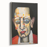 Abstract Electric Art Canvas - Vibrant Geometric Portrait in Modern Style