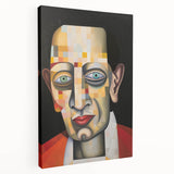Abstract Electric Art Canvas - Vibrant Geometric Portrait in Modern Style