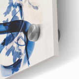 Modern Electric Wall Art - Abstract Blue Floral and Fluid Motion Design