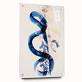 Modern Electric Wall Art - Abstract Blue Floral and Fluid Motion Design