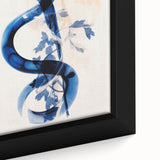 Modern Electric Wall Art - Abstract Blue Floral and Fluid Motion Design