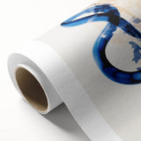 Modern Electric Wall Art - Abstract Blue Floral and Fluid Motion Design