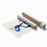 Modern Electric Wall Art - Abstract Blue Floral and Fluid Motion Design