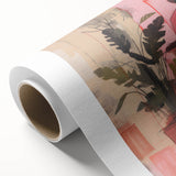 Abstract Electric Art Canvas - Vibrant Pink and Earthy Botanical Design