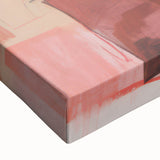 Abstract Electric Art Canvas - Vibrant Pink and Earthy Botanical Design