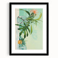 Electric Art Canvas - Fresh Green and Coral Botanical Abstract Design
