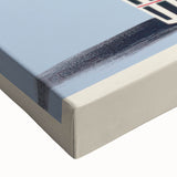 Electric Art Canvas - Bold Yellow and White Floral Arrangement in Blue