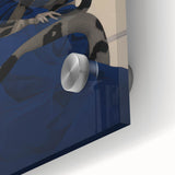 Electric Art Canvas - Mysterious Blue Robe and Serpent Abstract Portrait