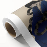 Electric Art Canvas - Mysterious Blue Robe and Serpent Abstract Portrait