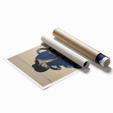 Electric Art Canvas - Mysterious Blue Robe and Serpent Abstract Portrait