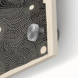 Abstract Electric Wall Art - Monochrome Dotted Pattern in Black and White