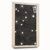 Abstract Electric Wall Art - Monochrome Dotted Pattern in Black and White